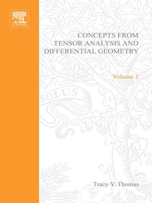 cover image of Concepts from Tensor Analysis and Differential Geometry by Tracy Y Thomas
